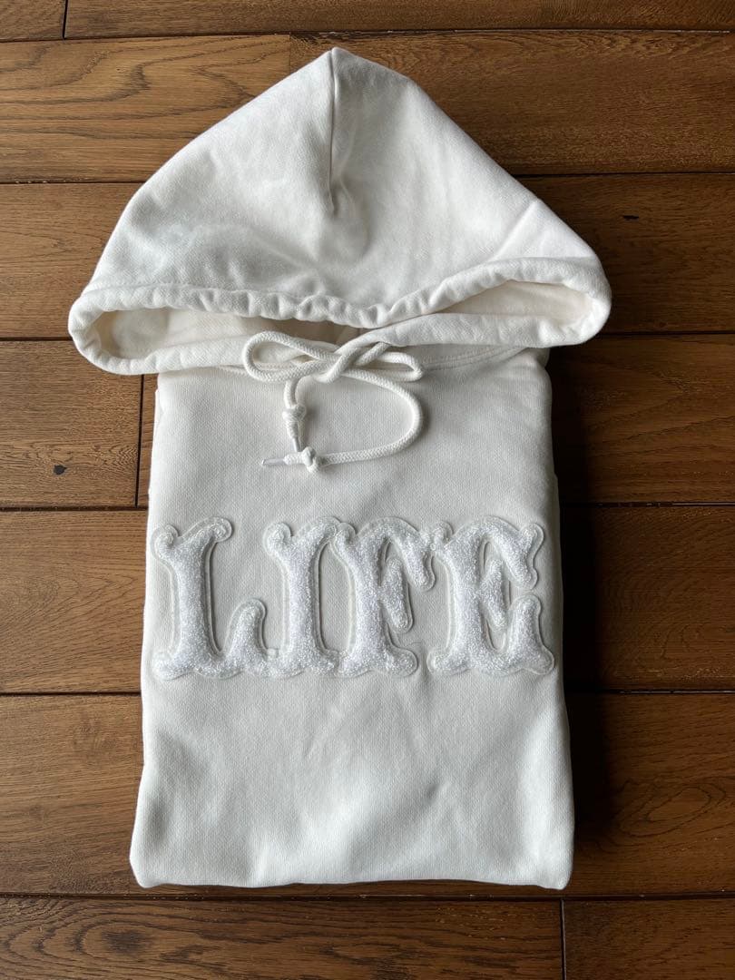 小沢健二　LIFEフッディー ホワイト　サイズS