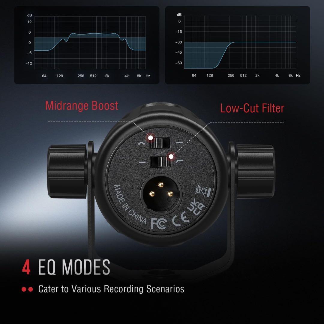FIFINE XLR 高性能 ダイナミックマイク XLR端子のみ搭載 同