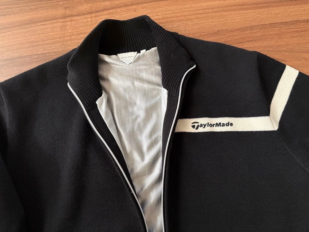 TaylorMade ブラック　ジップアップニットゴルフジャケット