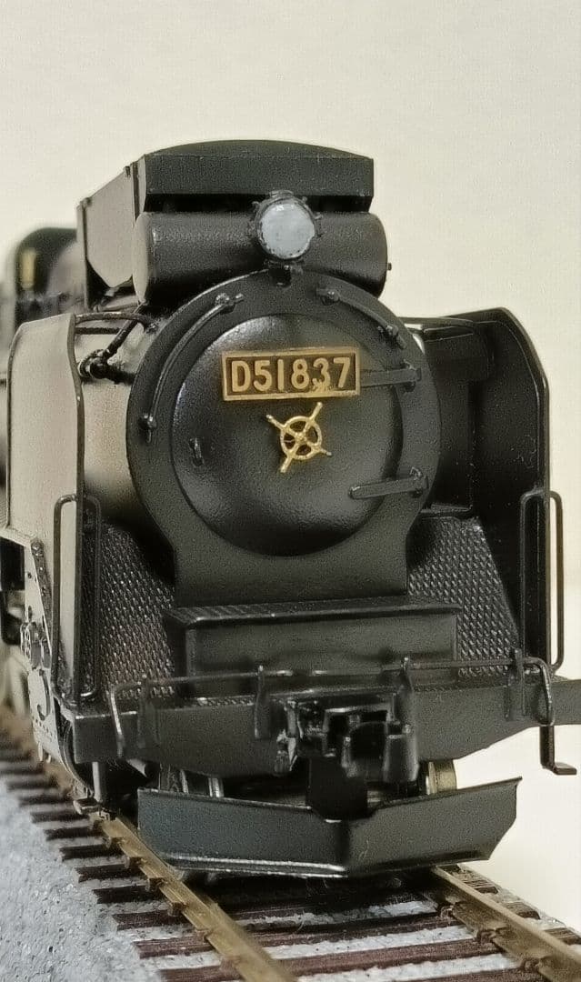 HOゲージ アダチ Ｄ51重装備蒸気機関車、メンテナンス済