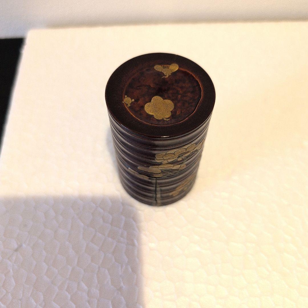 堀内宗完 造（花押有り） 山本春正 蒔絵 溜塗 松梅蒔絵 茶器 共箱