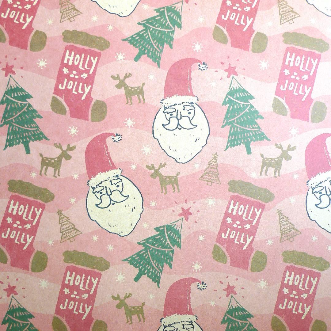 【いくまる様】R267 クリスマスの包装紙4枚セット(880)