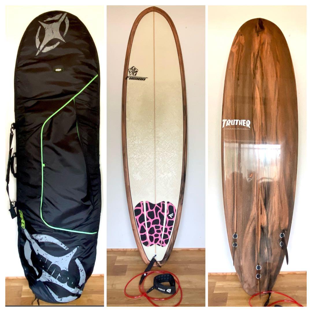 サーフボード ミッドレングス ファンボード ケース リーシュコード付き