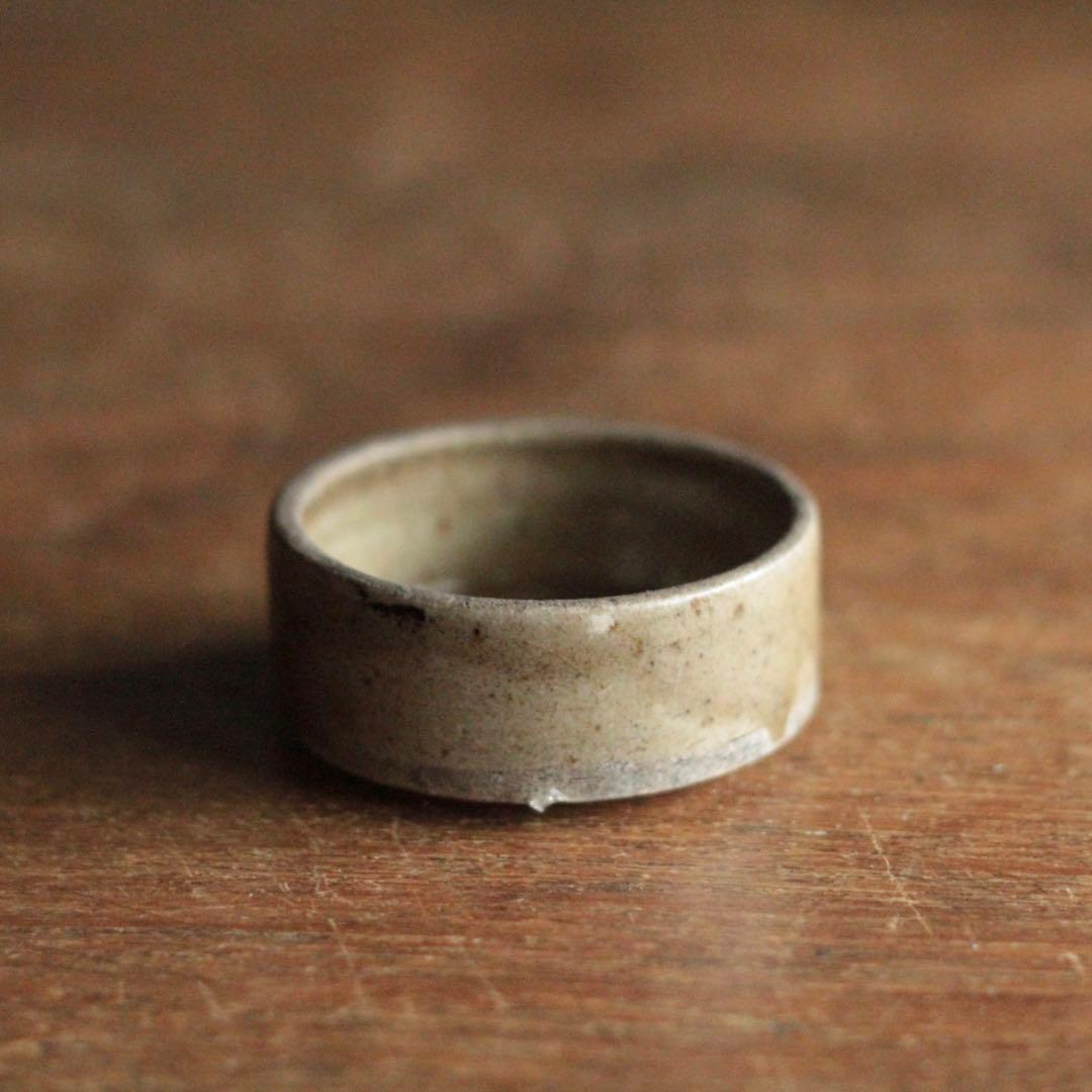 瀬戸灰釉 半筒 盃 酒器 ぐい呑み 古美術 古道具 アンティーク