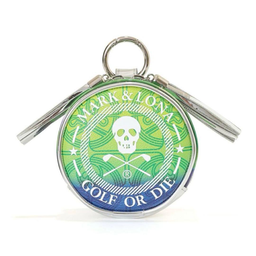 美品 ★ MARK&LONA ボールポーチ ケース マーク&ロナ 緑 バッグ