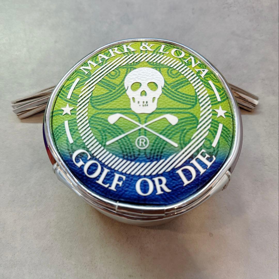 美品 ★ MARK&LONA ボールポーチ ケース マーク&ロナ 緑 バッグ