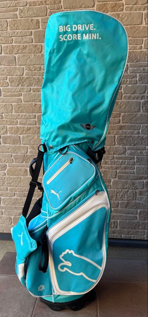 希少　美品　ミニ×プーマ コラボ　スタンド式　キャディバッグ　ティファニーブルー