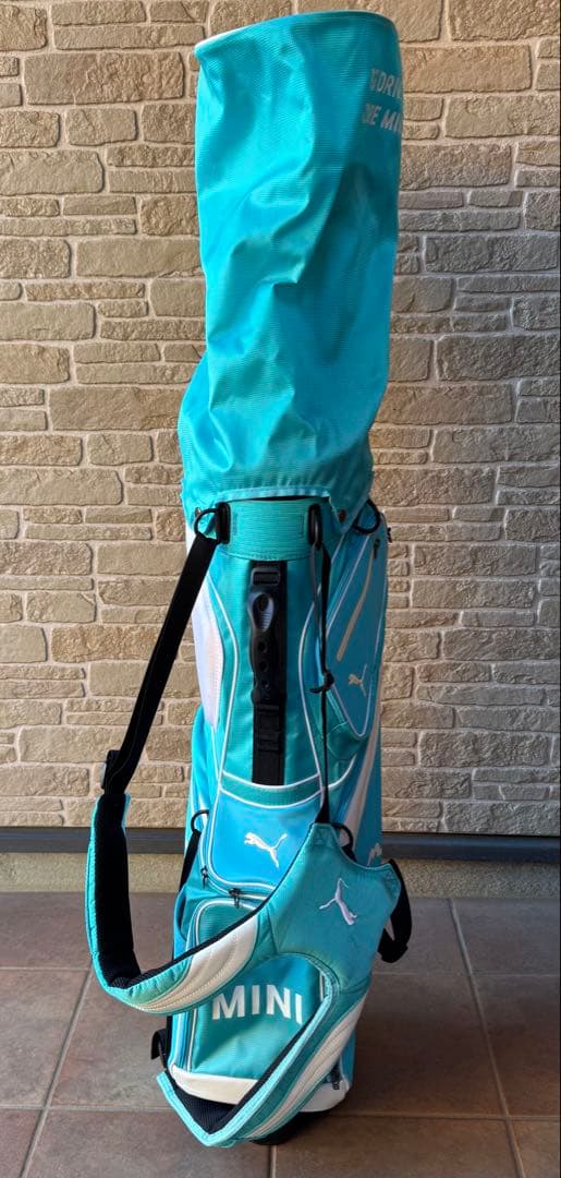 希少　美品　ミニ×プーマ コラボ　スタンド式　キャディバッグ　ティファニーブルー