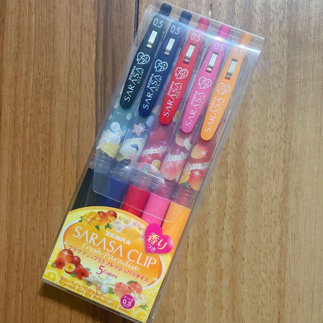 サラサクリップ フレッシュパラダイス　ゼブラ　香り付き　5本セット