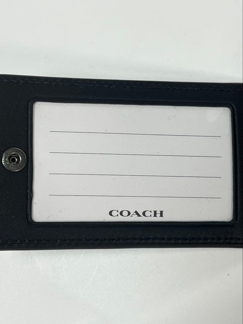 COACH コーチ シグネチャー ラゲッジタグ ネームタグ グリーンマルチ