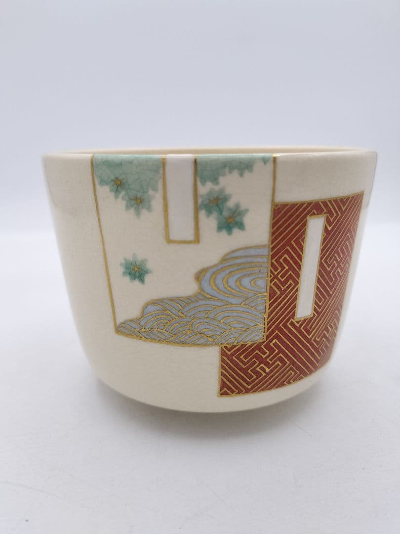 c283茶碗 仁清写 草子 通次阿山 木箱 茶道具　古物