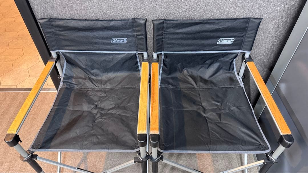 Coleman コールマン スリムキャプテンチェア 限定品 ブラック 2脚セット