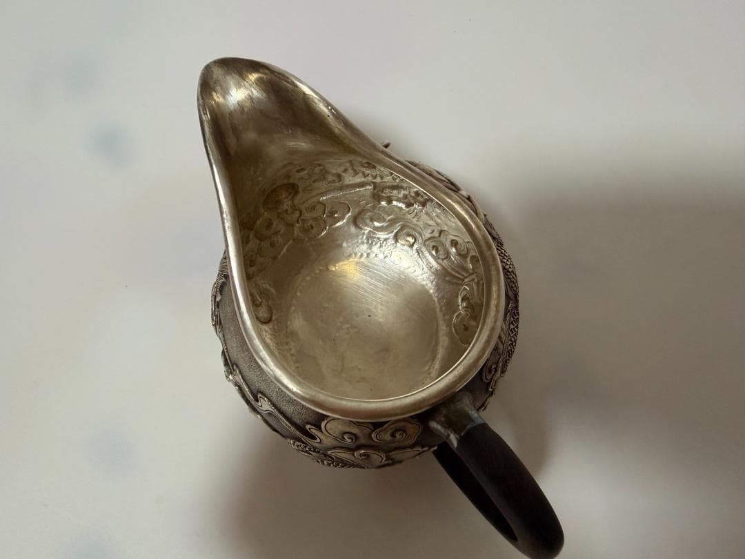 純銀製 龍文彫り 湯冷まし 煎茶道具