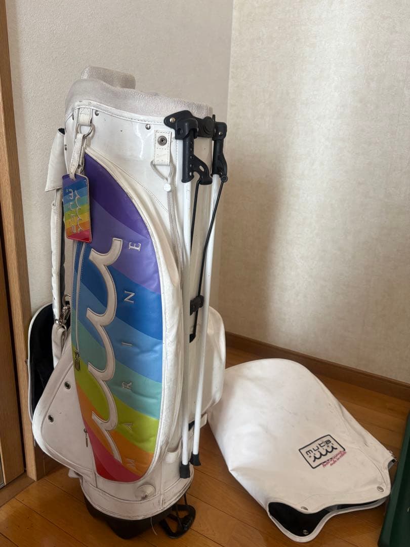 muta キャディバッグ ホワイト・マルチカラー