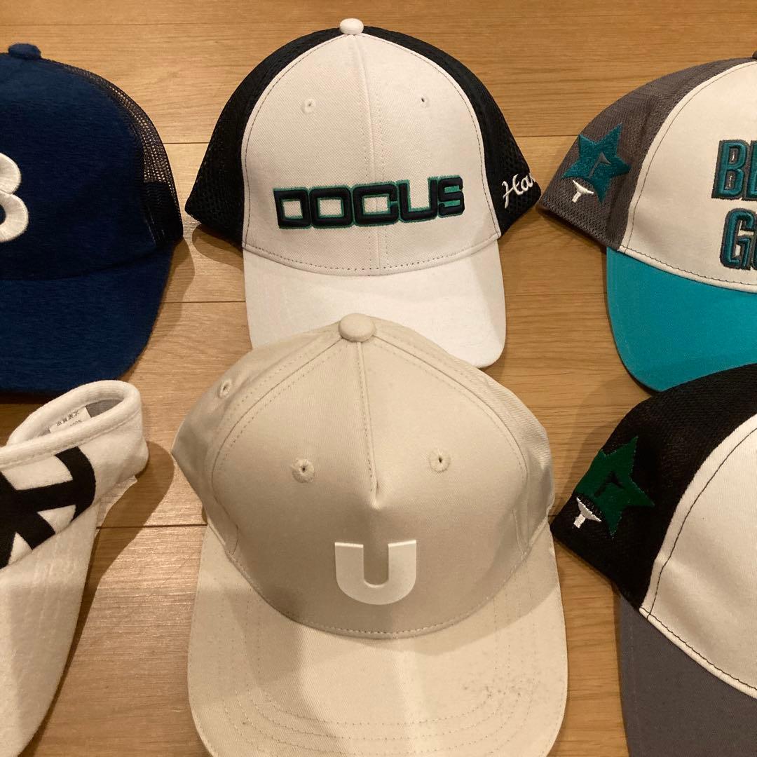 ゴルフキャップとバイザーセット 6点