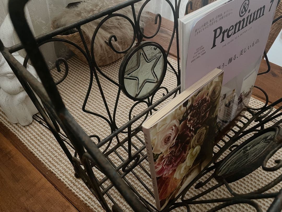 鉄製フランスの古い本立て フランスアンティーク フランスヴィンテージ