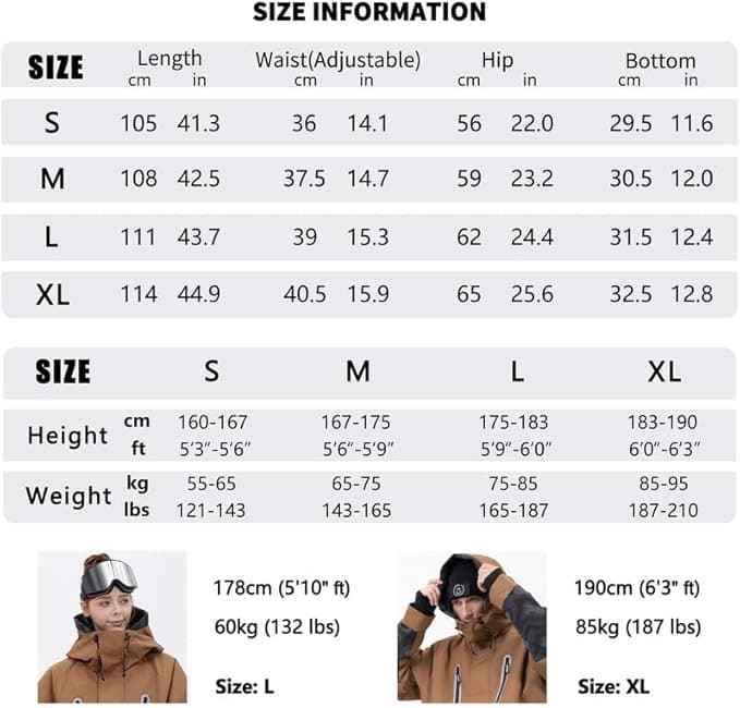 【VERB】メンズ スノーボード パンツ バギー カーゴ 15K防水