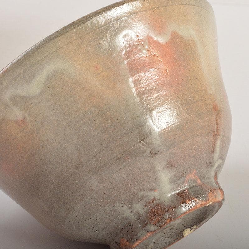 茶道具　信州岩井堂焼　古賀無量作　粉吹茶碗　蓋二重箱　共箱　Ｃ　6801