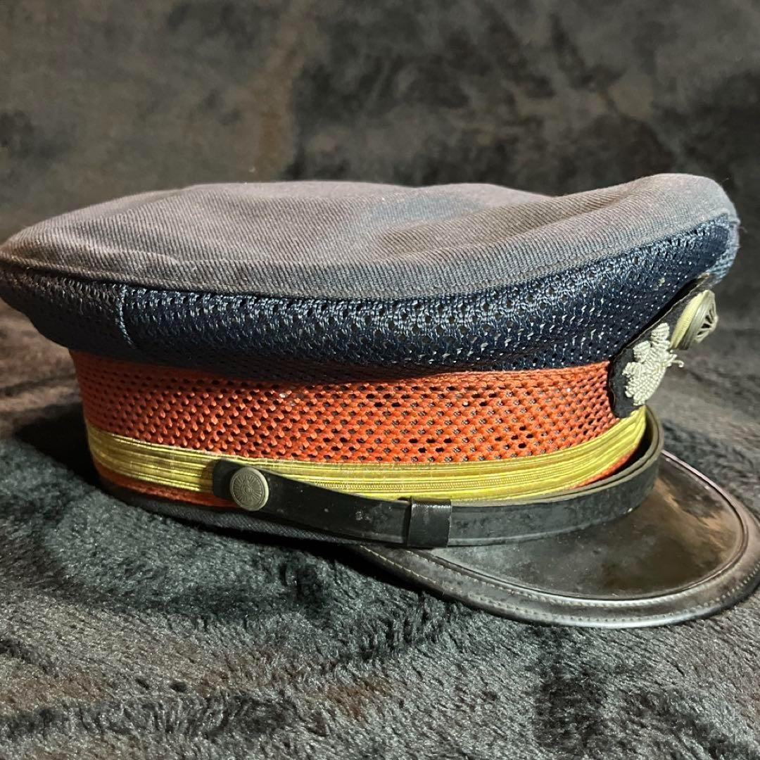 【国鉄】駅長用・助役用制帽2点◎北海道 室蘭地区放出品