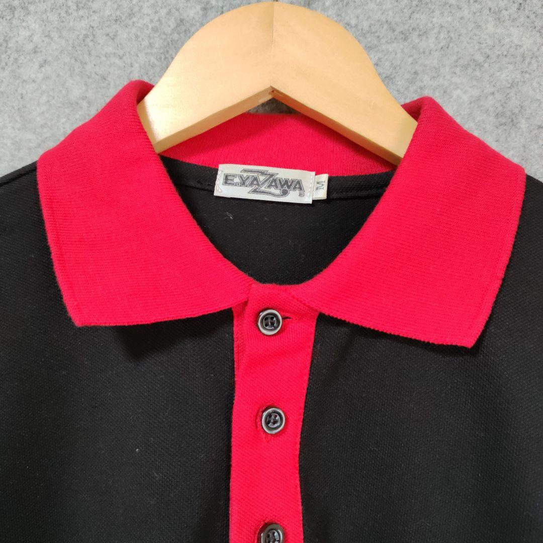 ✨矢沢永吉 E.YAZAWA 黒赤ポロシャツ 半袖 レディース