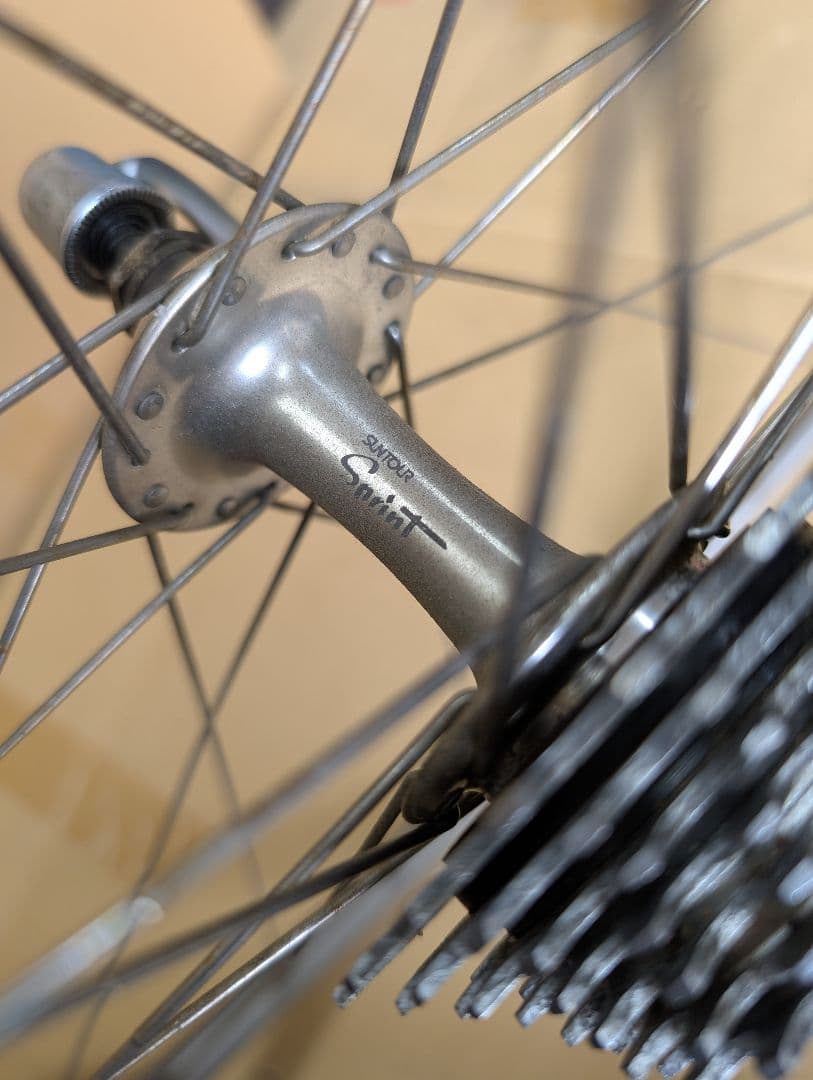 ロードバイク/チューブラータイヤ用ビンテージＡＲＡＹＡ赤ラベルホイール前後セット