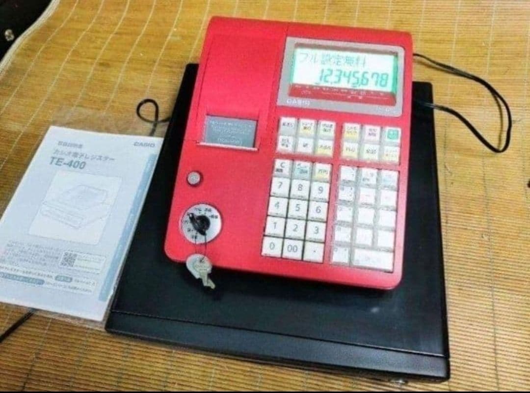 カシオレジスター　TE-400　フル設定無料　美品PC連携売上管理　400500