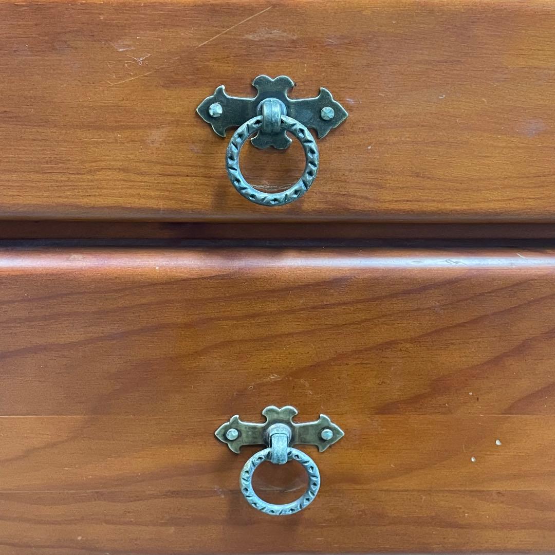 南欧風 タイルキャビネット 花柄 バレンシア調 サイドボード 収納家具