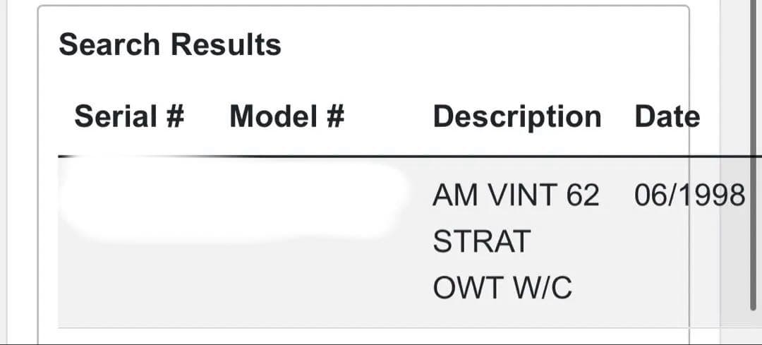 ギター Fender USA American Vintage Stratocaster