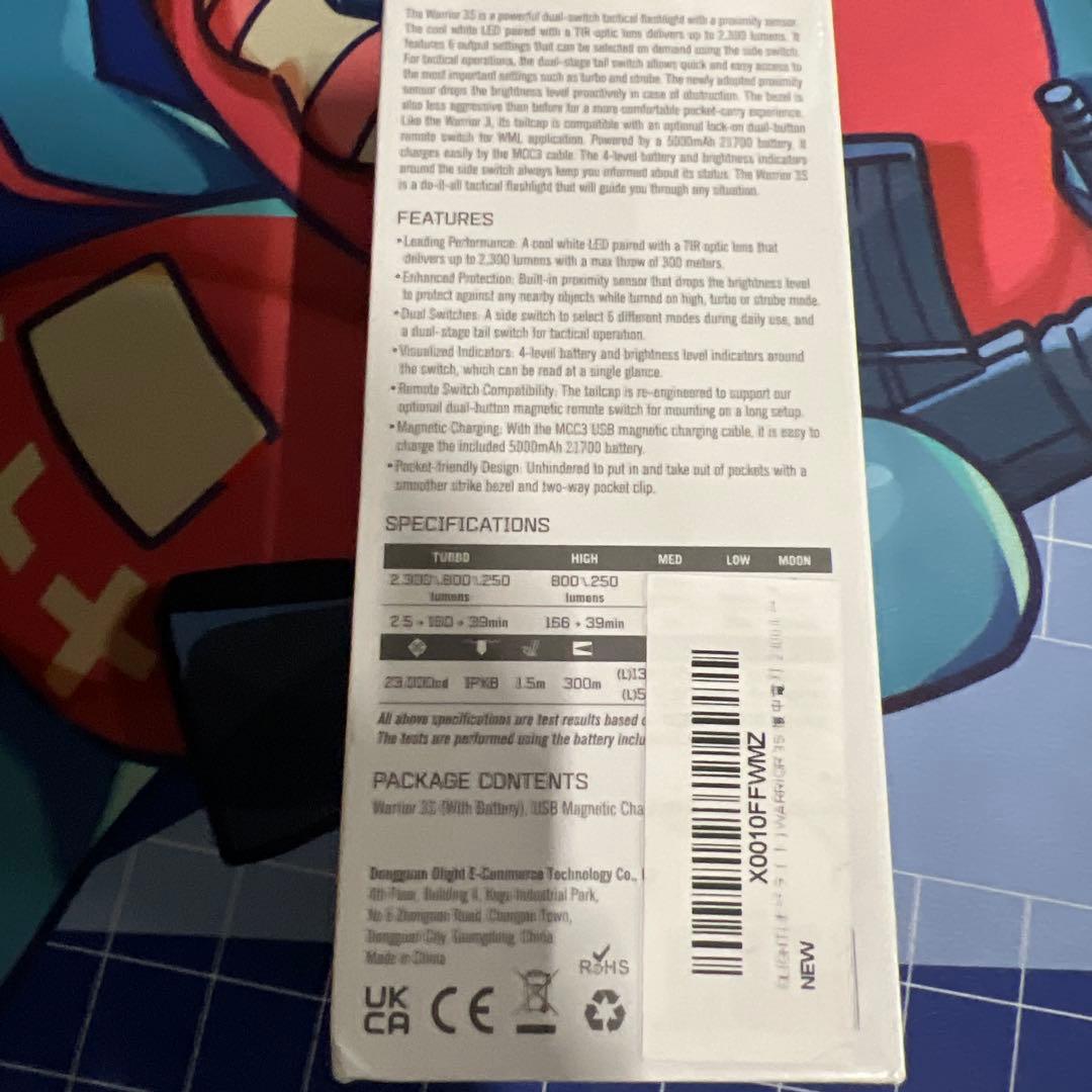 オーライト　Olight Warrior 3S 2300ルーメン　ブラック　防災