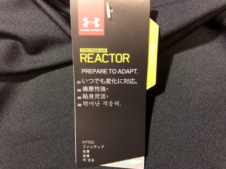 50アンダーアーマー◆1298837 フィッティド コールドギアXL 黒指穴あき
