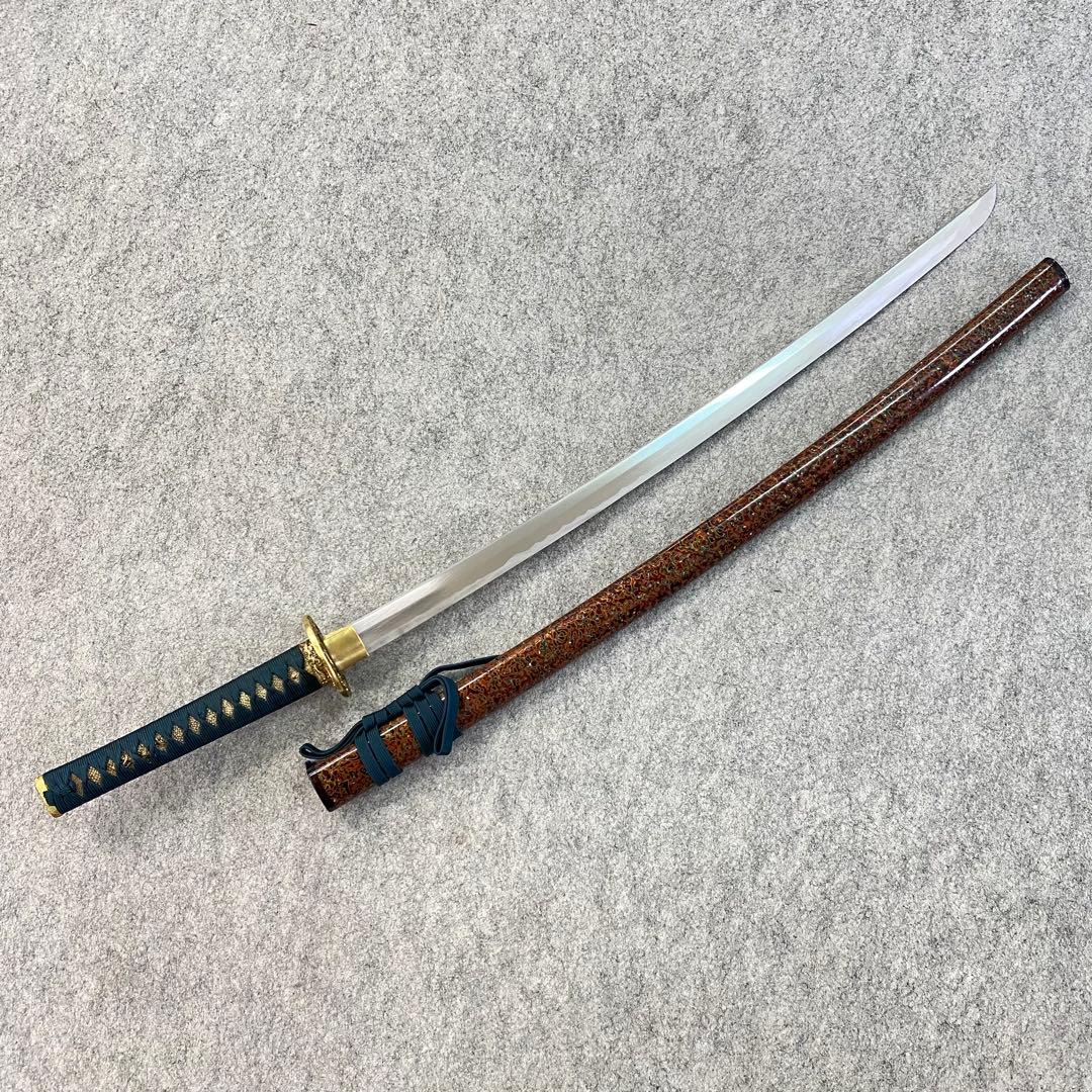 美品 模造刀 津軽塗り 本漆塗 堆朱 大刀 小刀 セット 螺鈿細工 刀袋付き 侍