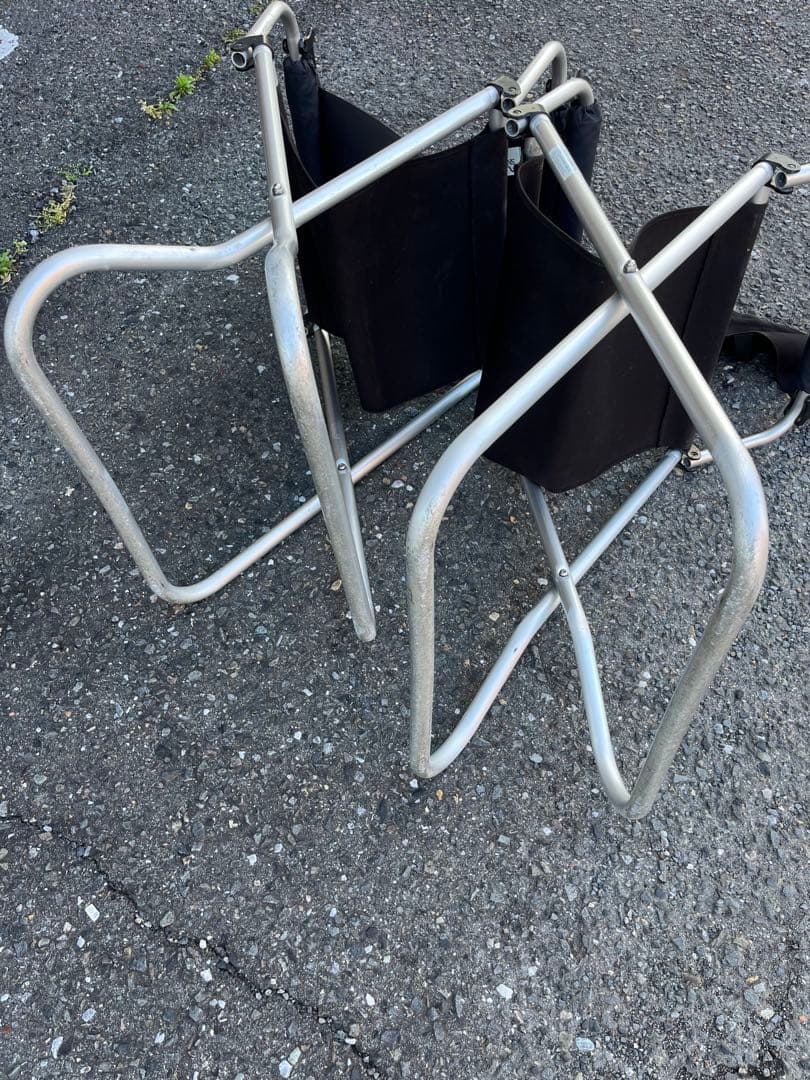 【希少】スノーピーク　フォールディングチェア2脚　ワイド　ヤマコウ期　ブラック