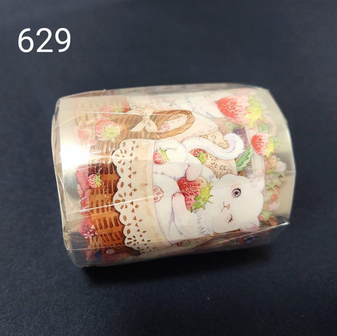 巻売 629★ 海外 マスキングテープ マステ PET 猫 兎 動物 水晶