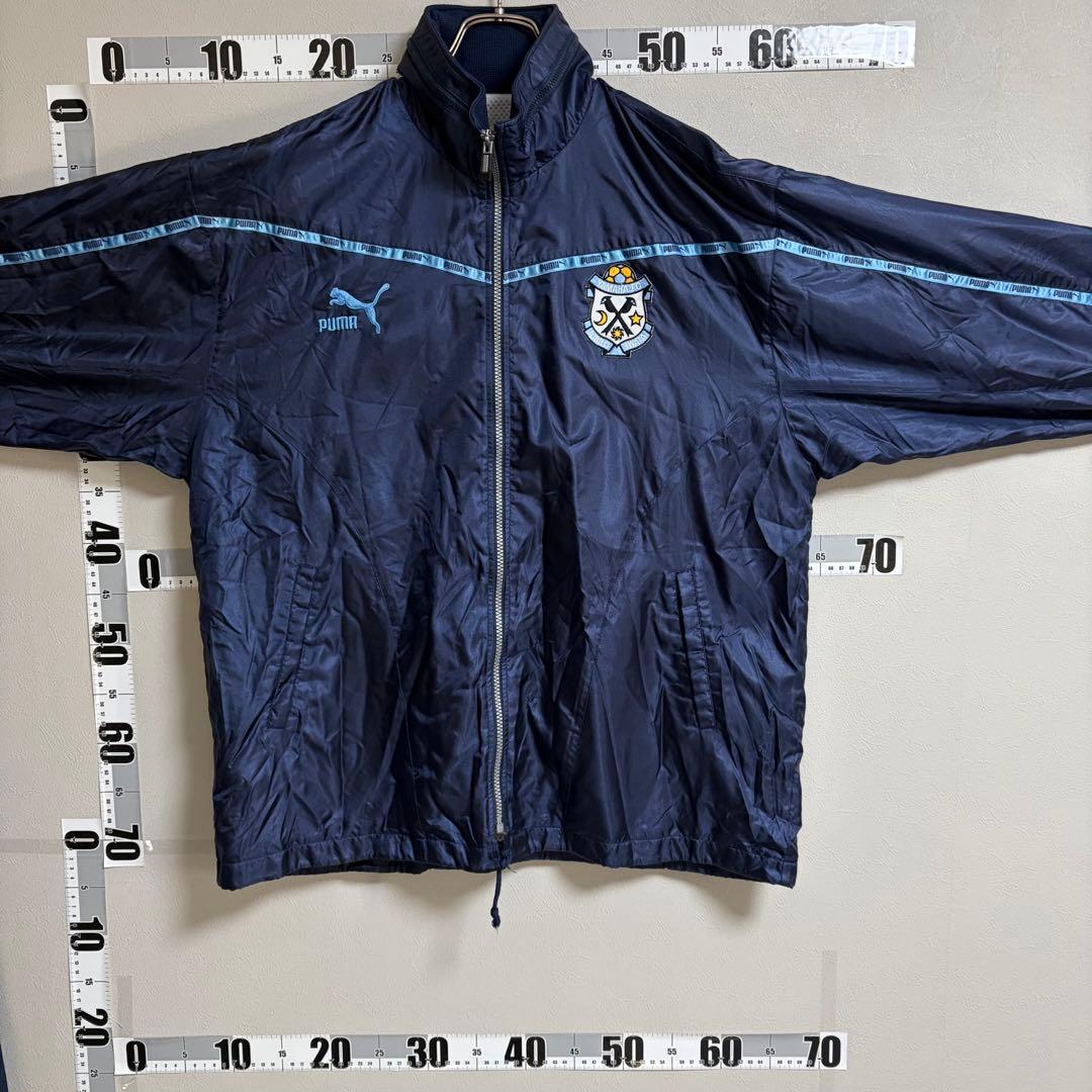 紺色プーマ PUMA 上下セット ジュビロ磐田 ナイロンジャケット L