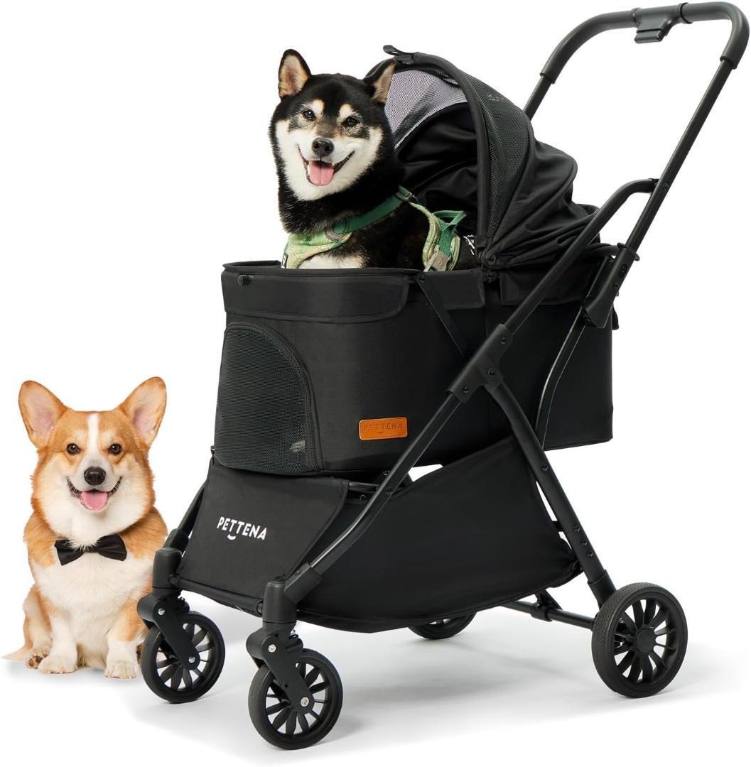 【開封済・未使用】PETTENA PC20LE ペットカート ワンタッチ 黒