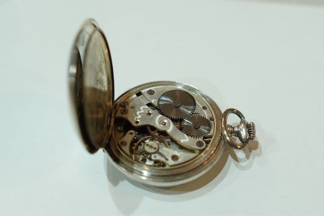 明治〜大正期 雑誌「少年」懸賞品 銀製懐中時計 0.800刻印