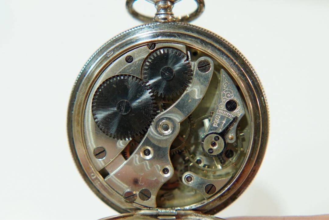 明治〜大正期 雑誌「少年」懸賞品 銀製懐中時計 0.800刻印