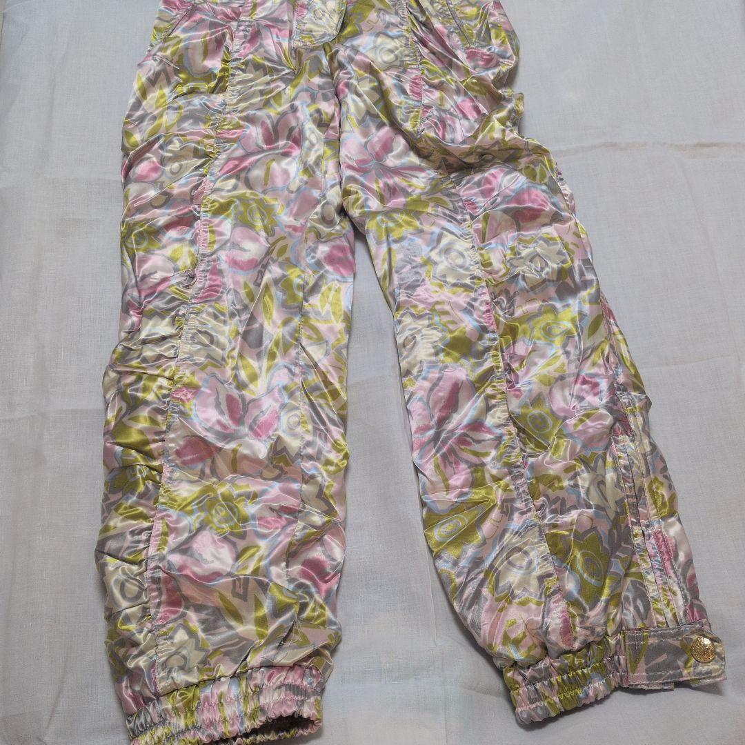 ミズノ スキー スノーボードウェア つなぎ ライトピンク花柄 Мサイズ