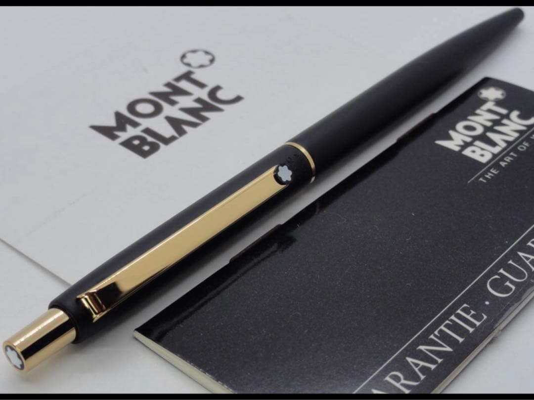 ※美品！★モンブラン・ボールペン★ブラック・カラー軸No2918ゴールドプレート