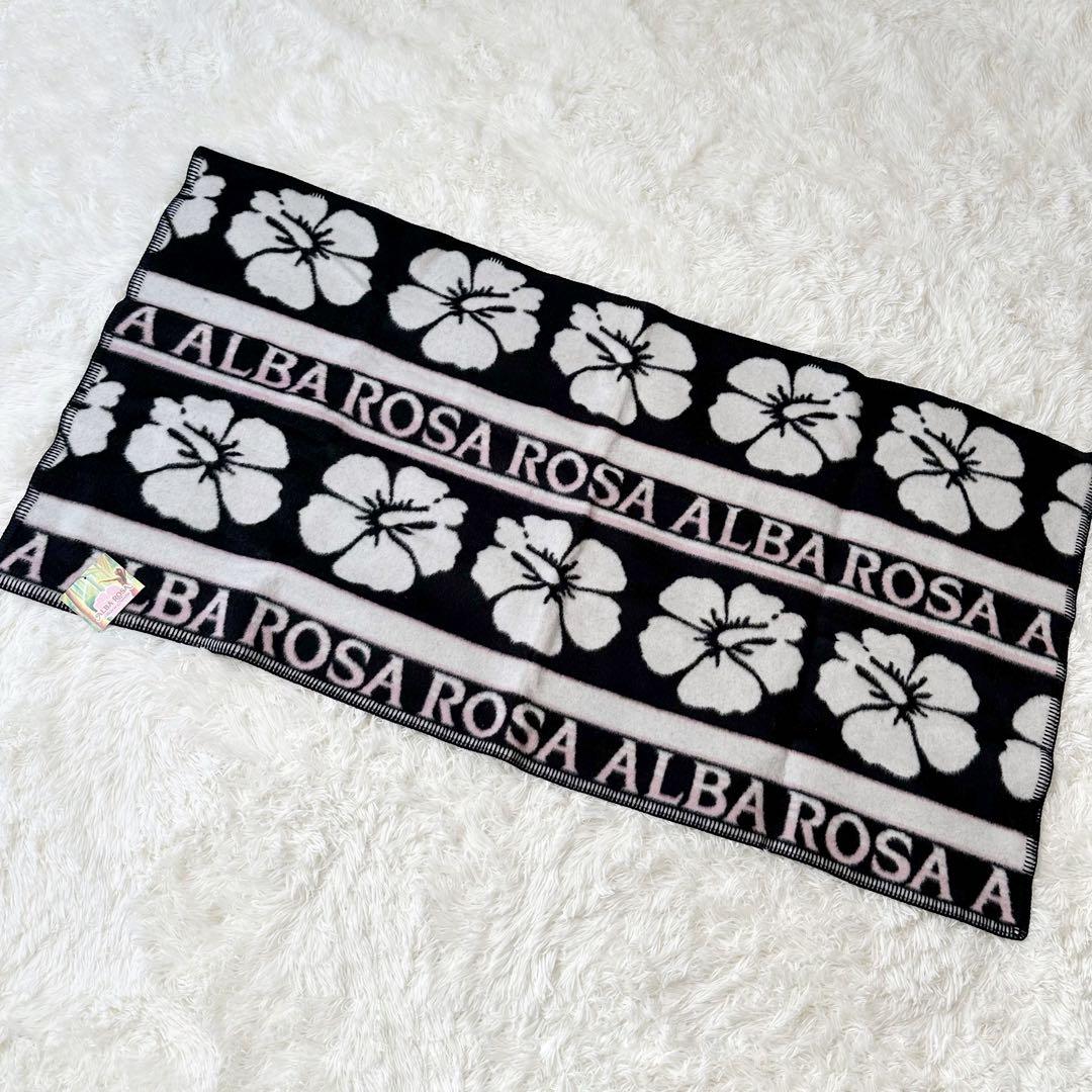 【新品未使用タグ付き】ALBA ROSA アルバローザ ウールブランケット 総柄