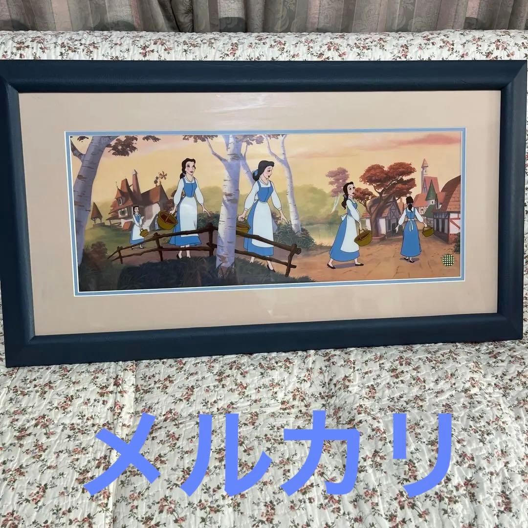 ディズニー　セル画　美女と野獣(ベル) 1991年　スタジオシール付き