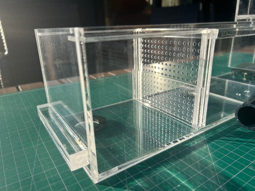 60cm幅水槽用　アクリル上部濾過槽アクアポニックス仕様