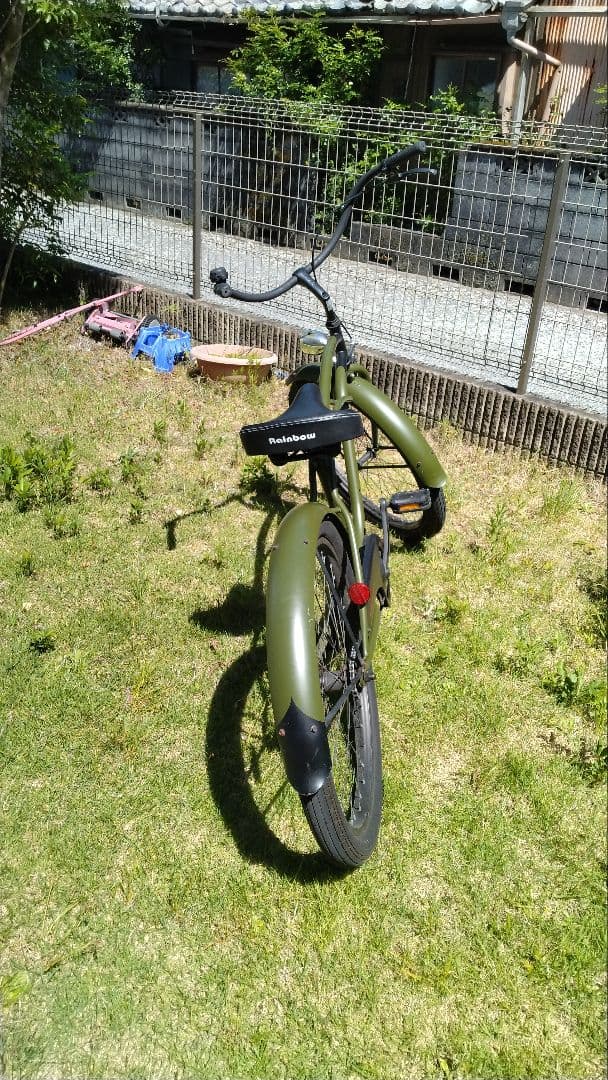 ビーチクルーザー26インチ　Rainbow　オリーブグリーン