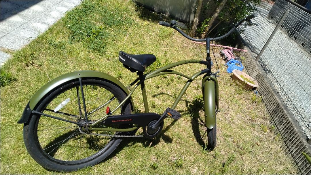 ビーチクルーザー26インチ　Rainbow　オリーブグリーン