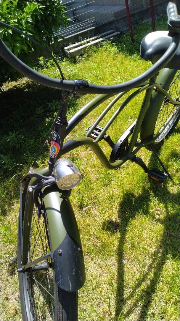 ビーチクルーザー26インチ　Rainbow　オリーブグリーン