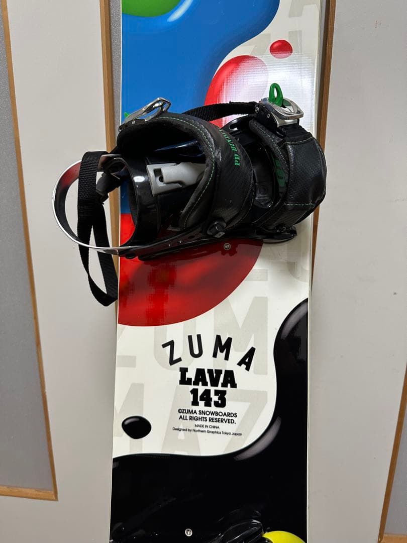 美品ツマ ZUMA LAVA 143cm スノーボード ビンディングセット