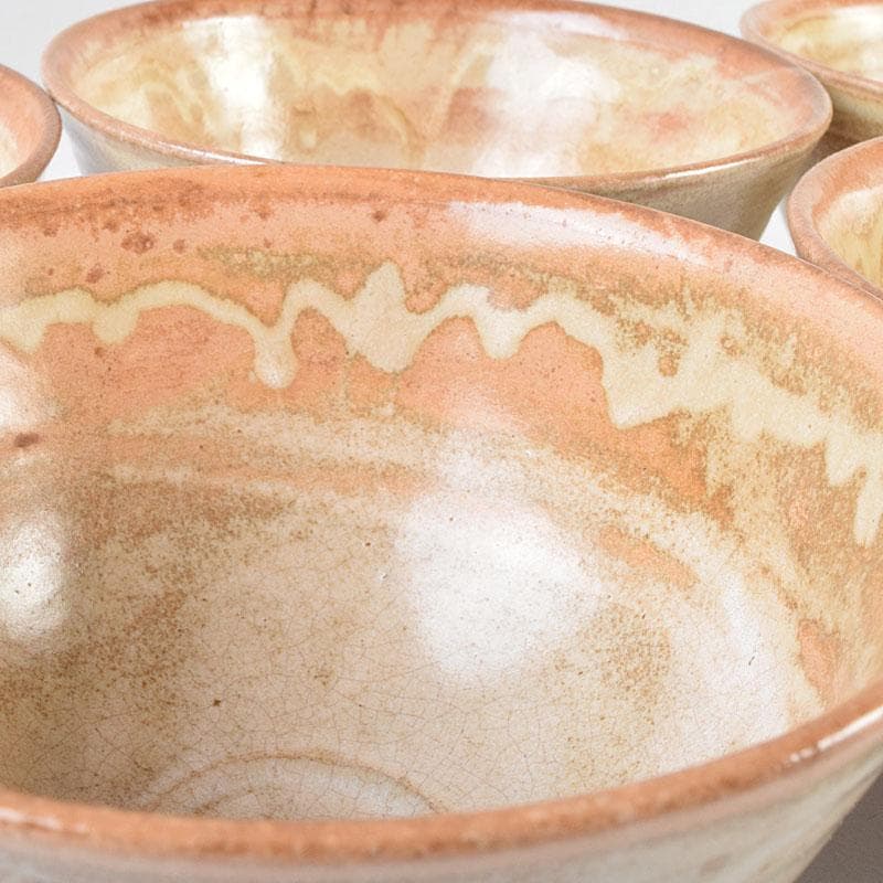 瀬戸焼　杉浦芳樹造　数茶碗　十客　堀内宗完（兼中斎）極め箱　M　R9292H