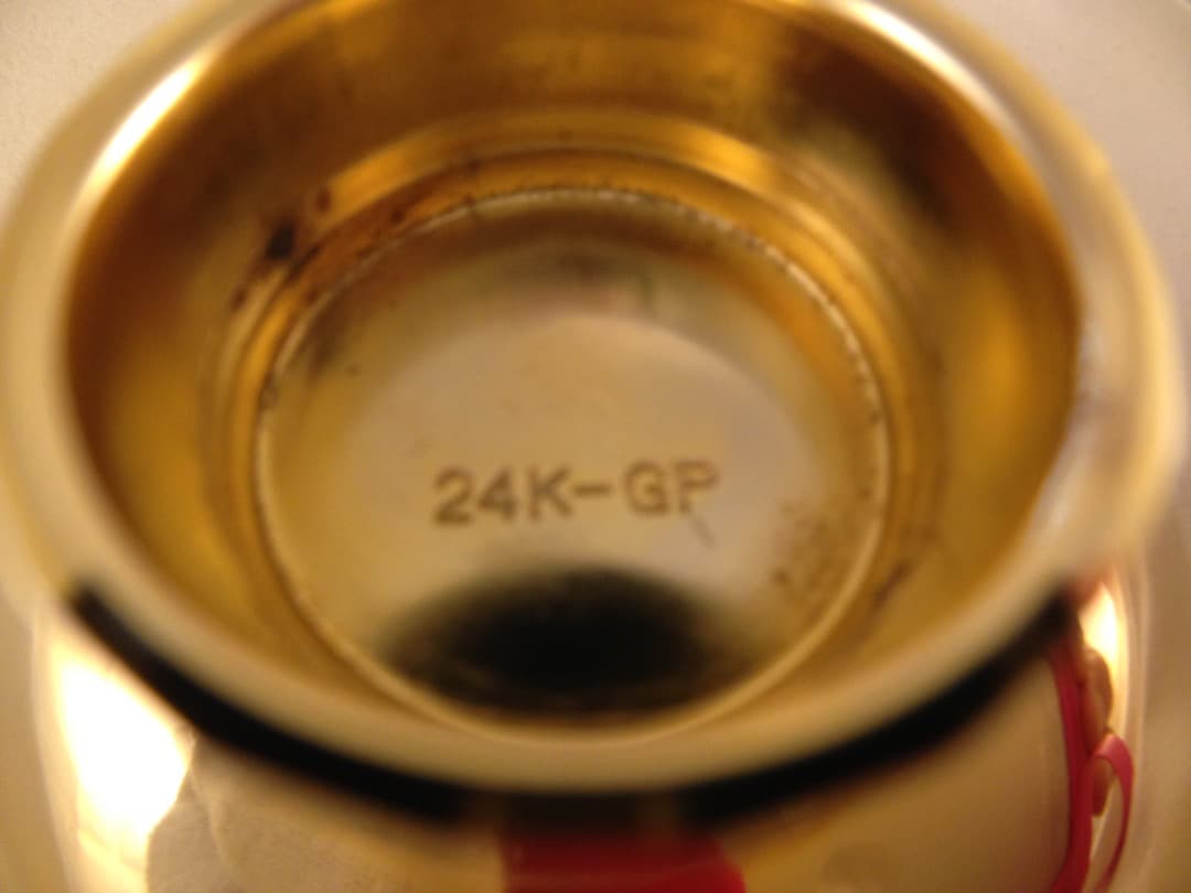 天皇御即位五十年・慶祝・金盃・24K-GP