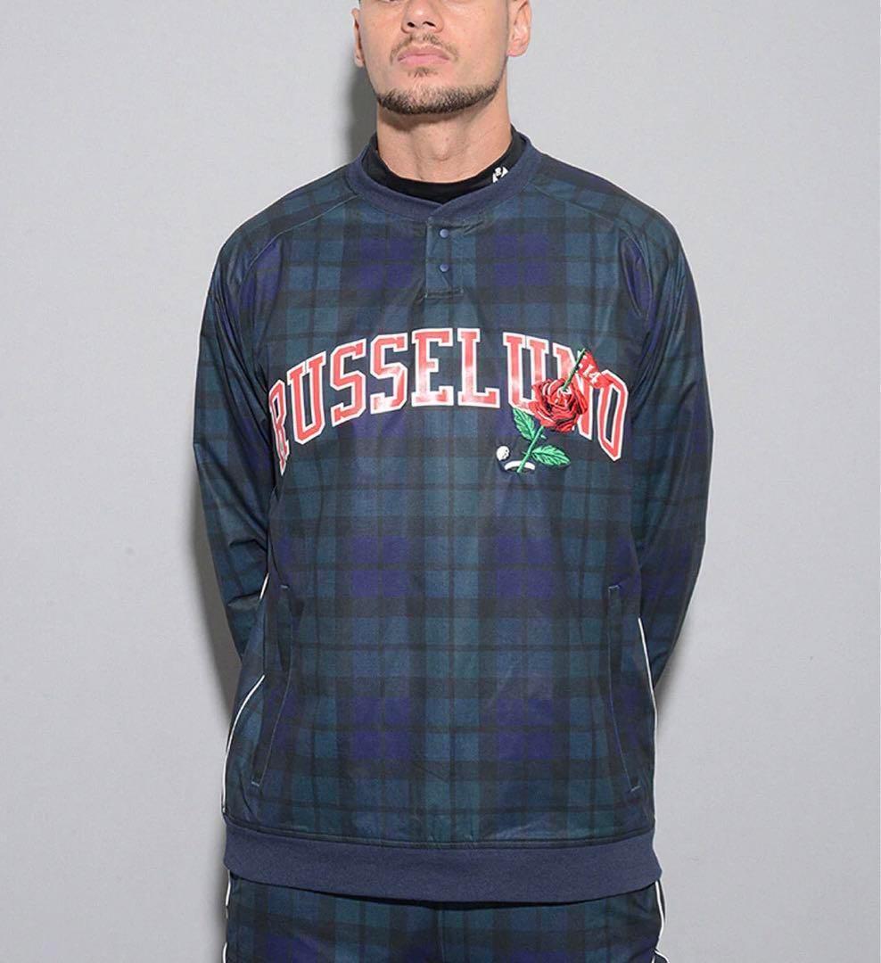 新品 ラッセルノ ゴルフ フラグローズ ロゴ プルオーバー セットアップ L 5