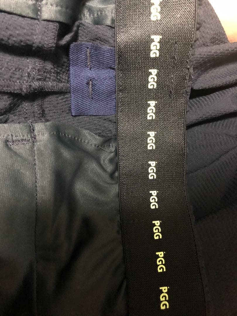 未使用 PGG ロングパンツ 1 M ネイビー 紺 ストレッチ 春夏 レディース